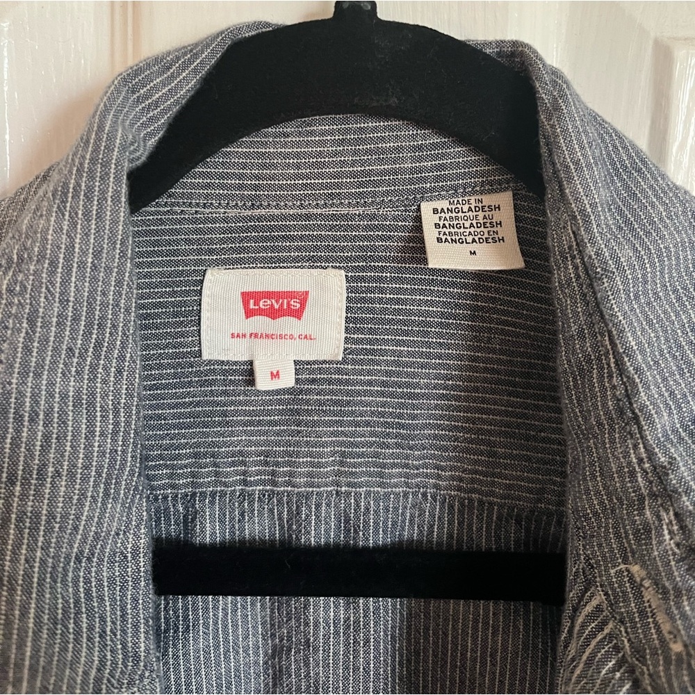 Levis Dark Grey/Blue striped button down